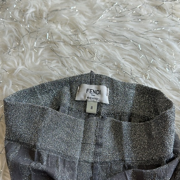 Authentic fendi double F logo metallic silver tights size ll size medium NWT NIB - Picture 3 of 8